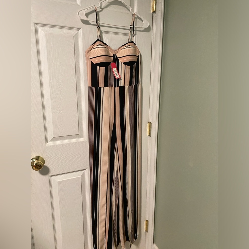 Multicolor striped romper size small